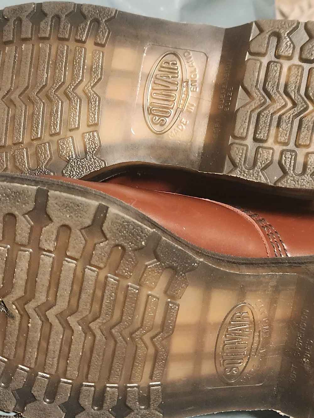 Solovair-Oxblood Hi-Shine 8 Eye Derby Boot